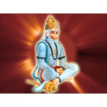Hanuman meditating